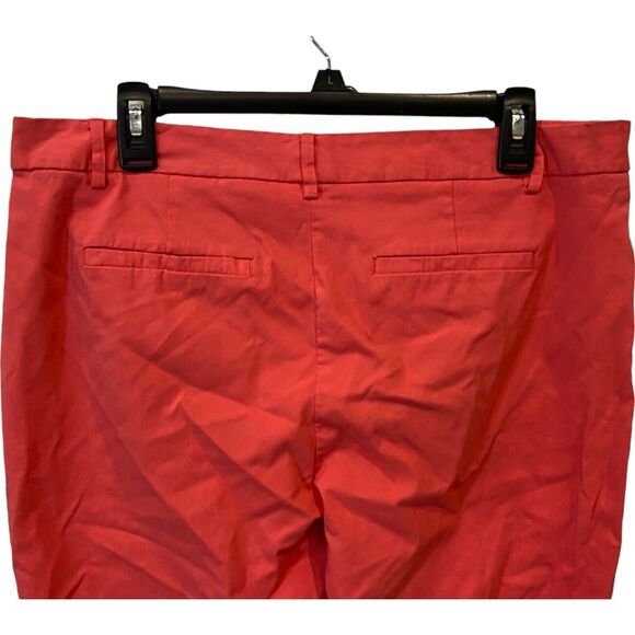 Mario Serrani Womens Pants Sz 14 Orange Ankle Tapered Leg Stretch - Picture 4 of 10